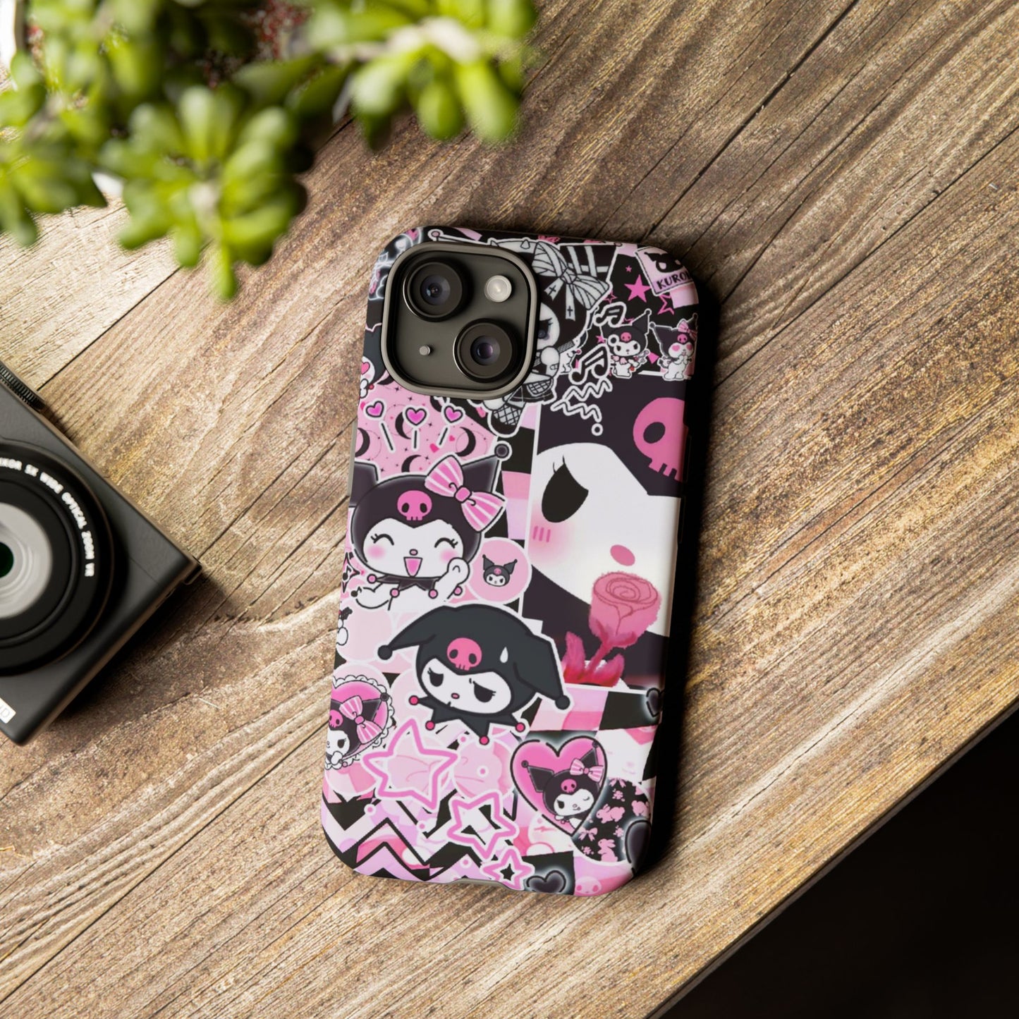 Kuromi Gothic Phone Case, Tough Phone Case, Kawaii Phone Cover, Unique Mobile Accessory, Gifts for Her Kuromi back to school purple kuromi