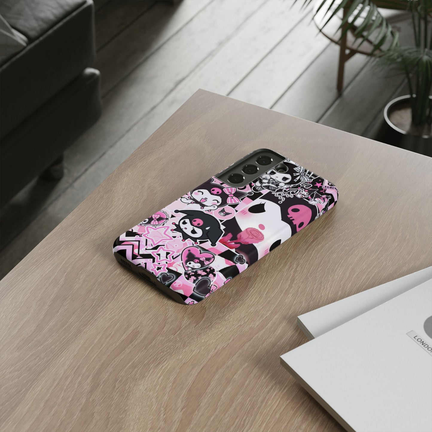 Kuromi Gothic Phone Case, Tough Phone Case, Kawaii Phone Cover, Unique Mobile Accessory, Gifts for Her Kuromi back to school purple kuromi