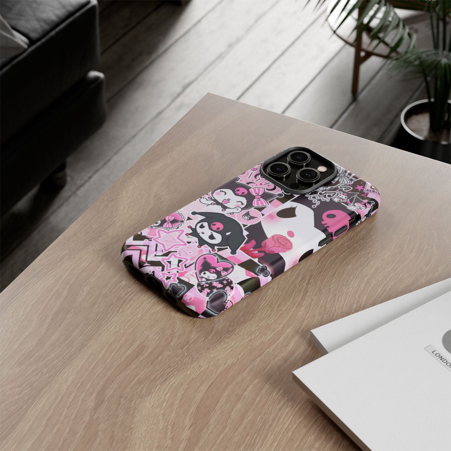 Kuromi Gothic Phone Case, Tough Phone Case, Kawaii Phone Cover, Unique Mobile Accessory, Gifts for Her Kuromi back to school purple kuromi