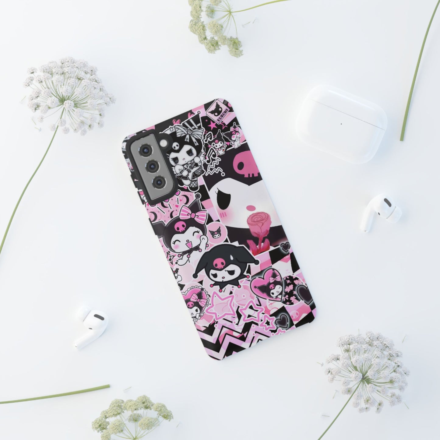 Kuromi Gothic Phone Case, Tough Phone Case, Kawaii Phone Cover, Unique Mobile Accessory, Gifts for Her Kuromi back to school purple kuromi