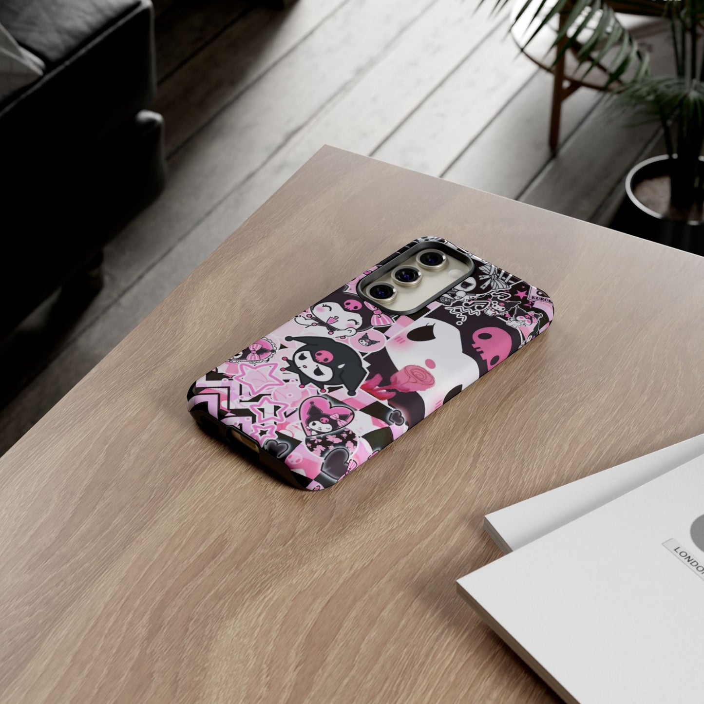 Kuromi Gothic Phone Case, Tough Phone Case, Kawaii Phone Cover, Unique Mobile Accessory, Gifts for Her Kuromi back to school purple kuromi