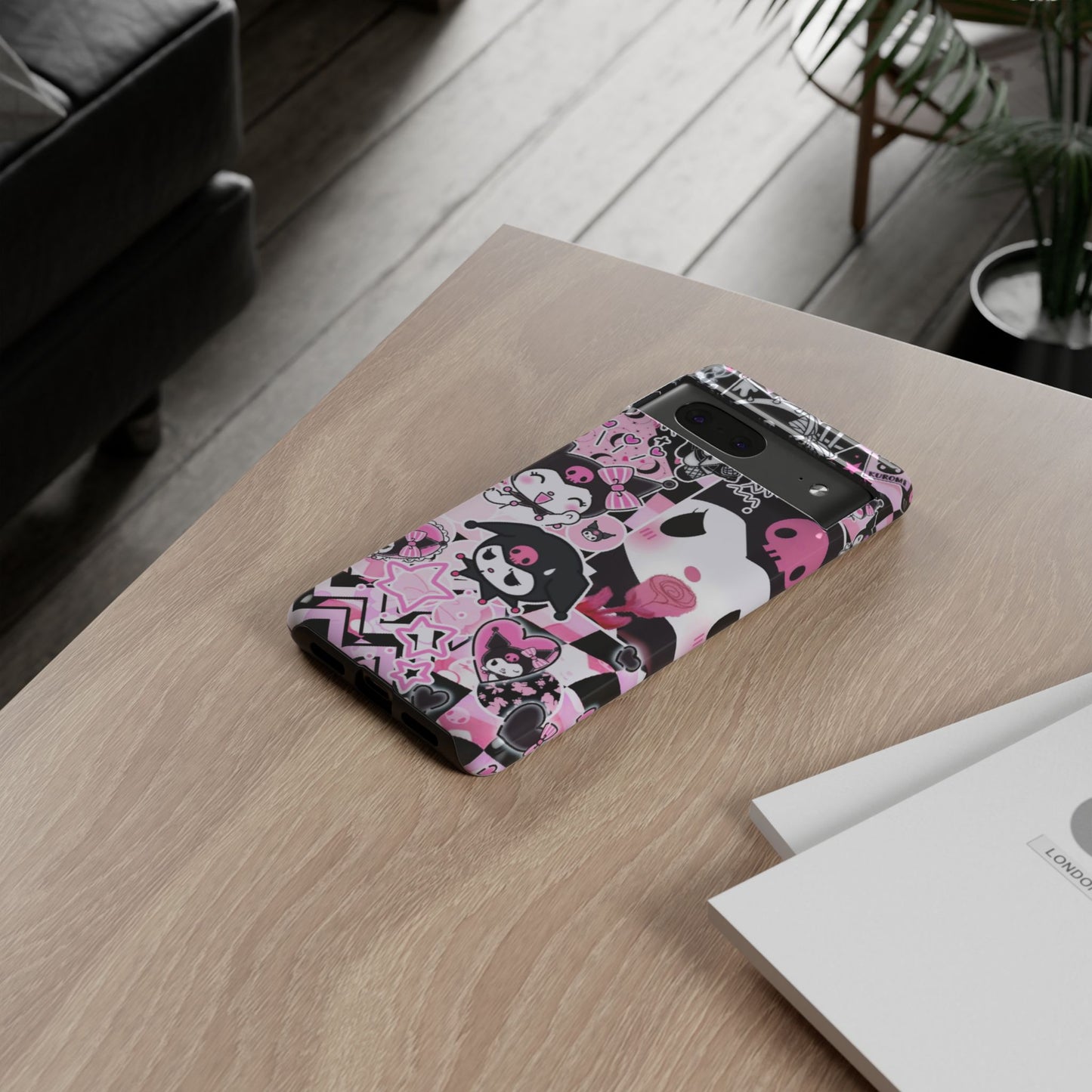 Kuromi Gothic Phone Case, Tough Phone Case, Kawaii Phone Cover, Unique Mobile Accessory, Gifts for Her Kuromi back to school purple kuromi