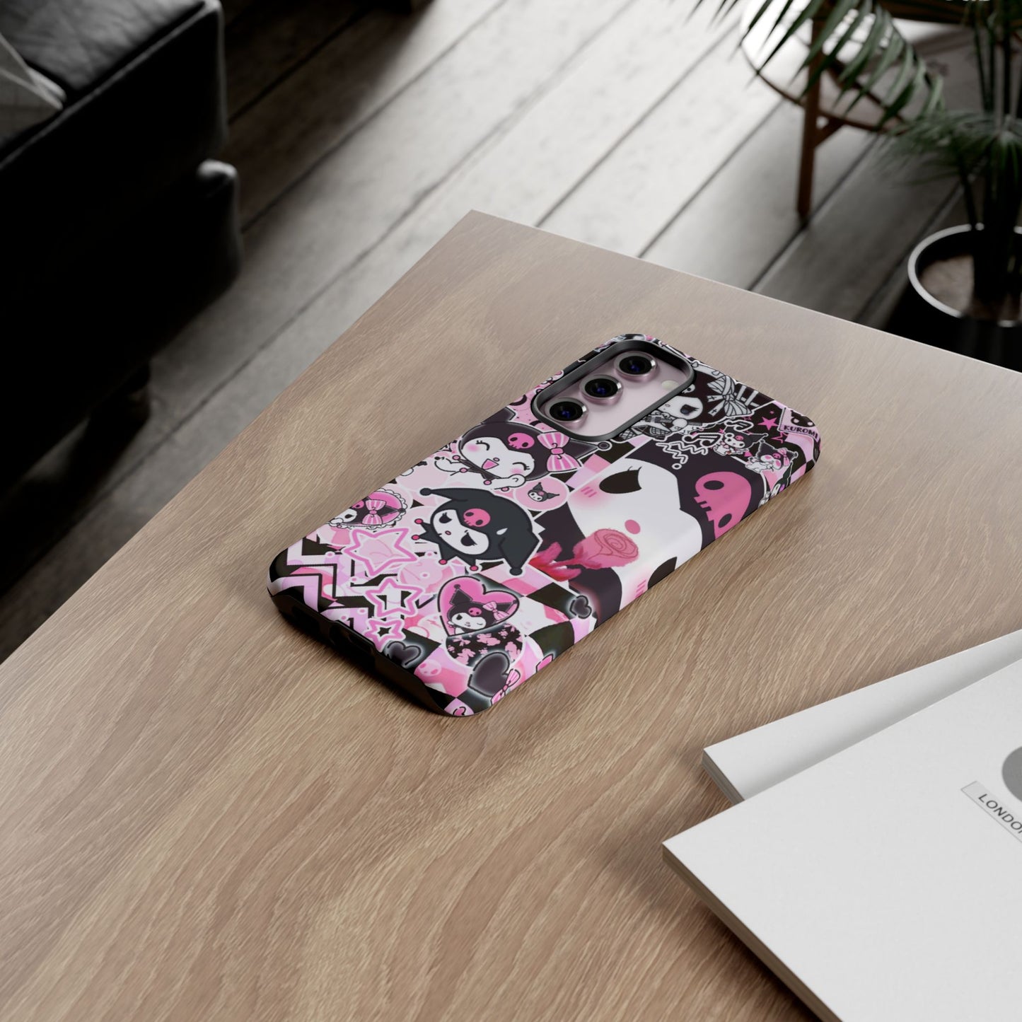 Kuromi Gothic Phone Case, Tough Phone Case, Kawaii Phone Cover, Unique Mobile Accessory, Gifts for Her Kuromi back to school purple kuromi