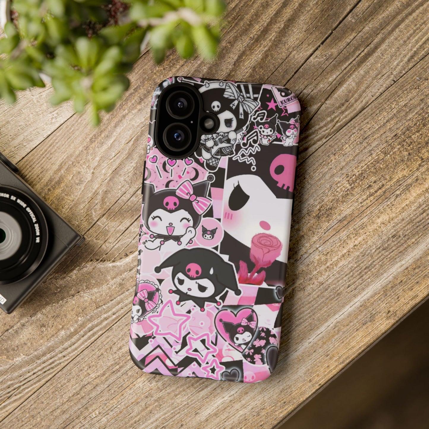 Kuromi Gothic Phone Case, Tough Phone Case, Kawaii Phone Cover, Unique Mobile Accessory, Gifts for Her Kuromi back to school purple kuromi