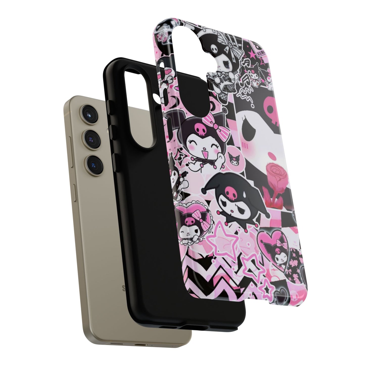 Kuromi Gothic Phone Case, Tough Phone Case, Kawaii Phone Cover, Unique Mobile Accessory, Gifts for Her Kuromi back to school purple kuromi