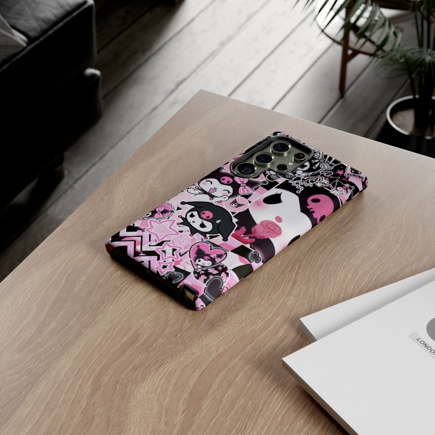 Kuromi Gothic Phone Case, Tough Phone Case, Kawaii Phone Cover, Unique Mobile Accessory, Gifts for Her Kuromi back to school purple kuromi