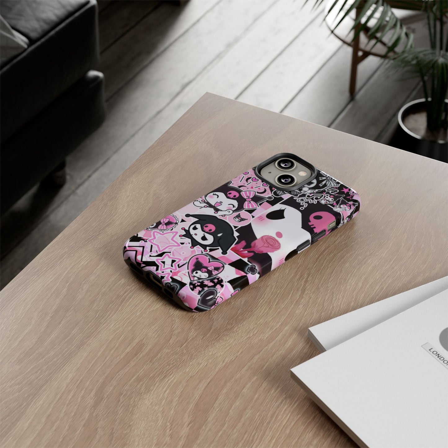 Kuromi Gothic Phone Case, Tough Phone Case, Kawaii Phone Cover, Unique Mobile Accessory, Gifts for Her Kuromi back to school purple kuromi