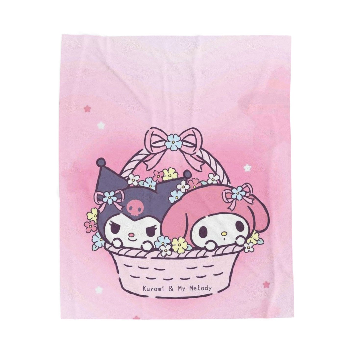 Velveteen Plush Blanket - Cute Kawaii Throw for Cozy Nights, Soft Fleece Bedding, Kids Room Gift, Kuromi Melody Sanrio, Snuggle Blanket