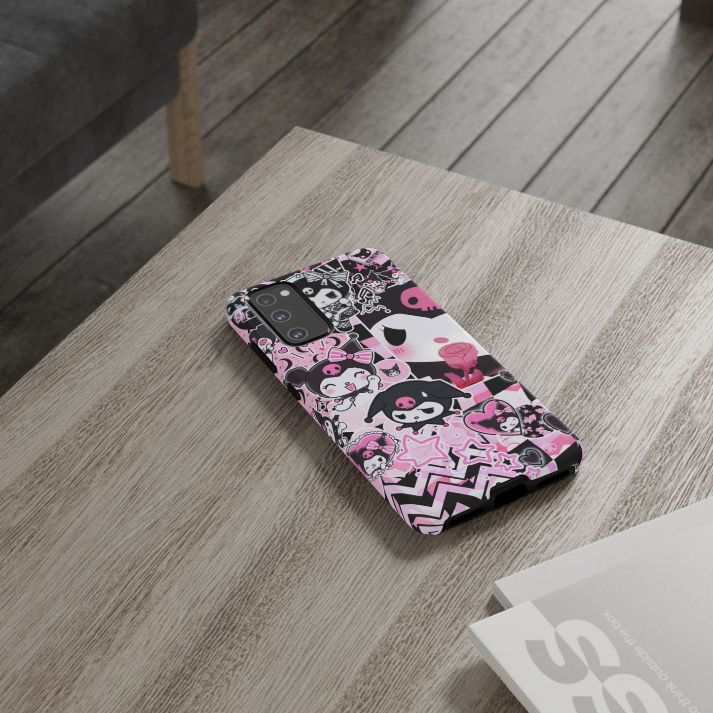 Kuromi Gothic Phone Case, Tough Phone Case, Kawaii Phone Cover, Unique Mobile Accessory, Gifts for Her Kuromi back to school purple kuromi