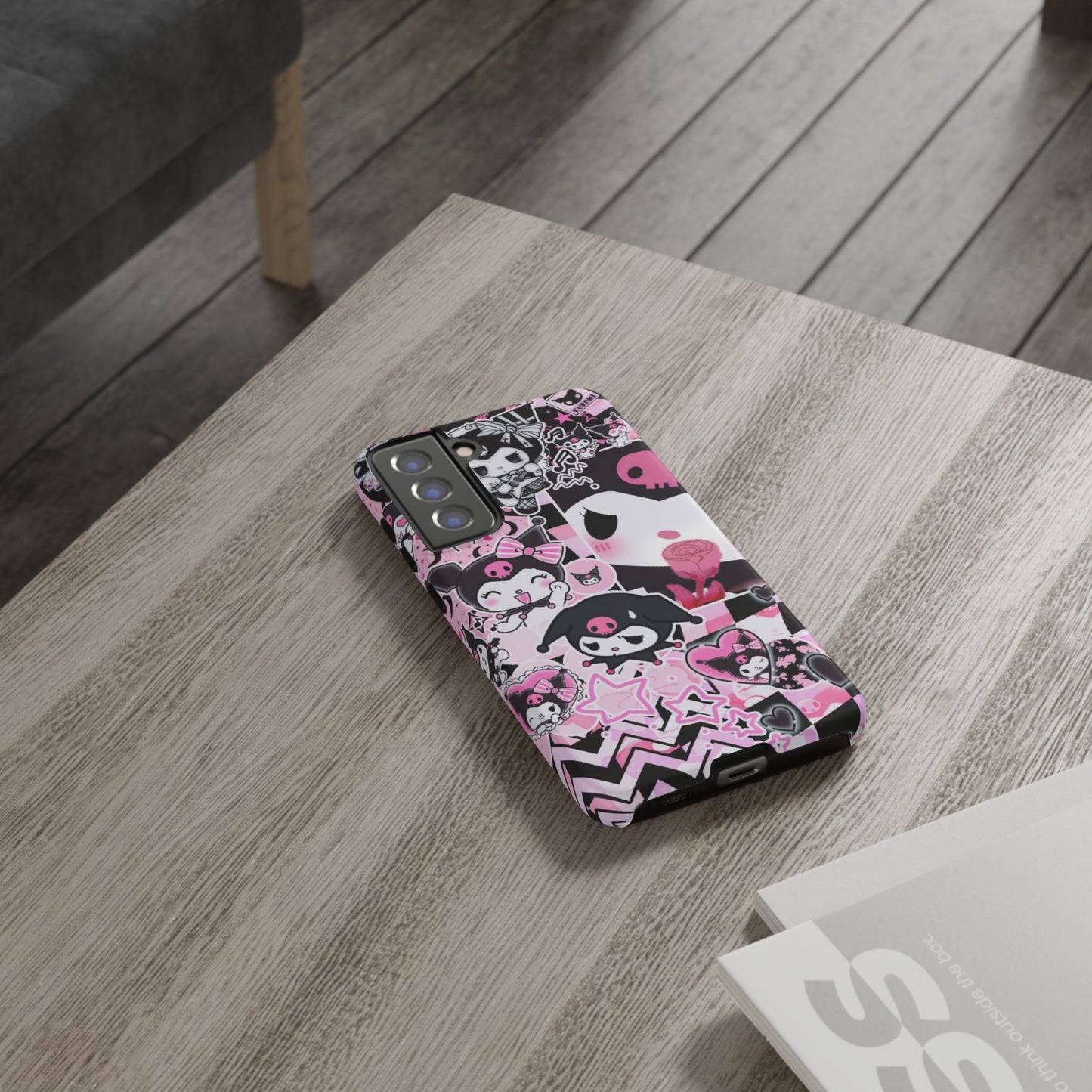 Kuromi Gothic Phone Case, Tough Phone Case, Kawaii Phone Cover, Unique Mobile Accessory, Gifts for Her Kuromi back to school purple kuromi