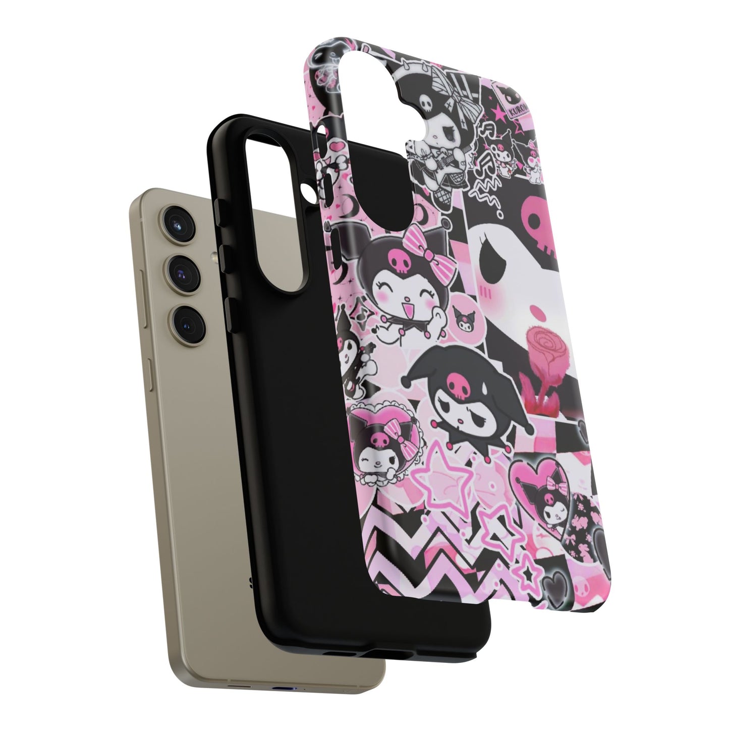 Kuromi Gothic Phone Case, Tough Phone Case, Kawaii Phone Cover, Unique Mobile Accessory, Gifts for Her Kuromi back to school purple kuromi