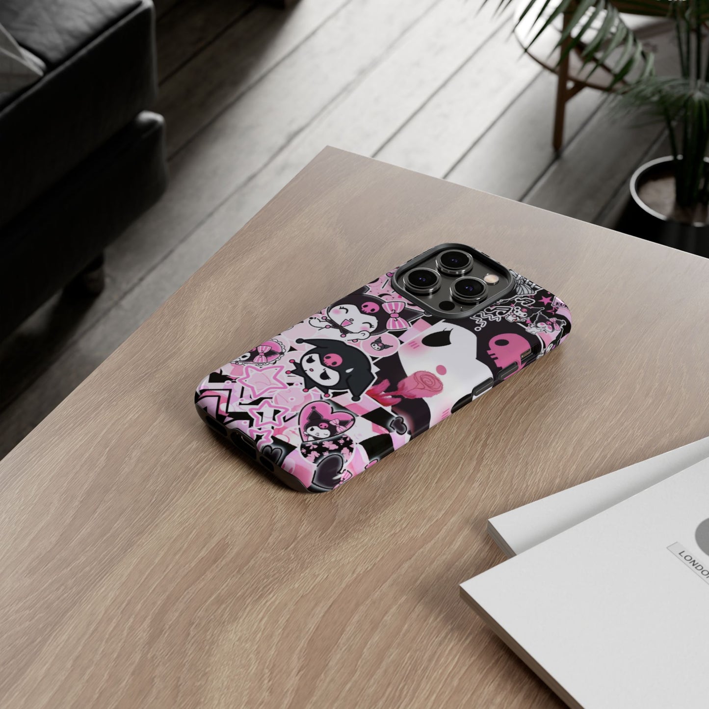 Kuromi Gothic Phone Case, Tough Phone Case, Kawaii Phone Cover, Unique Mobile Accessory, Gifts for Her Kuromi back to school purple kuromi