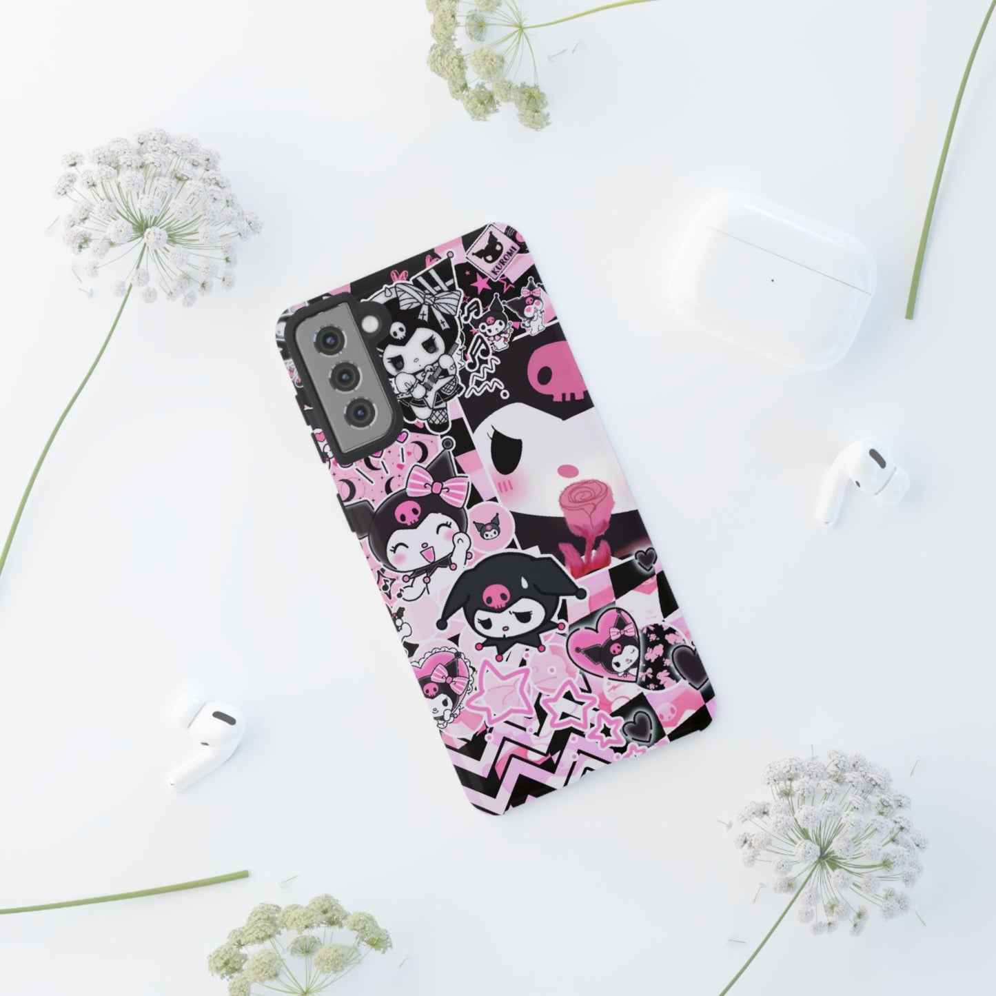 Kuromi Gothic Phone Case, Tough Phone Case, Kawaii Phone Cover, Unique Mobile Accessory, Gifts for Her Kuromi back to school purple kuromi