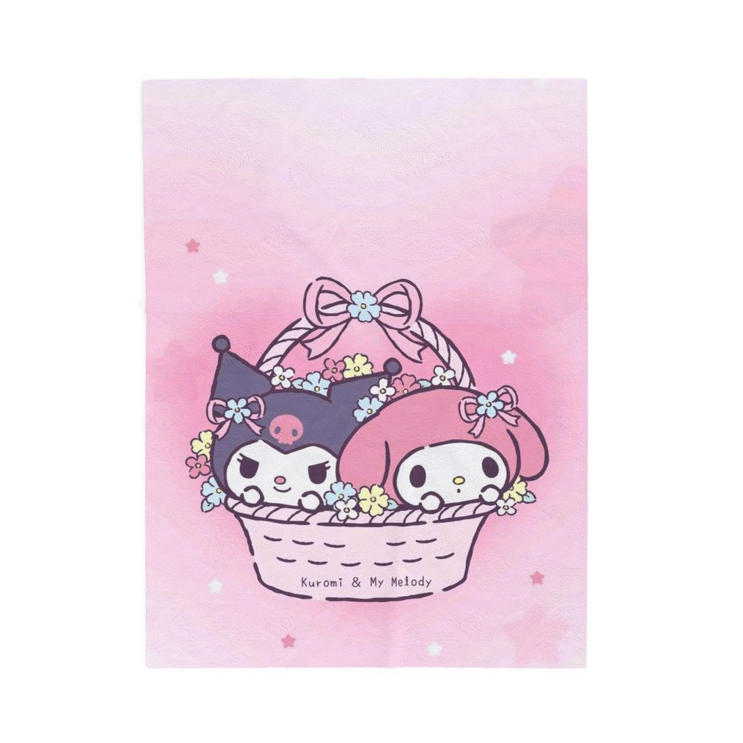 Velveteen Plush Blanket - Cute Kawaii Throw for Cozy Nights, Soft Fleece Bedding, Kids Room Gift, Kuromi Melody Sanrio, Snuggle Blanket