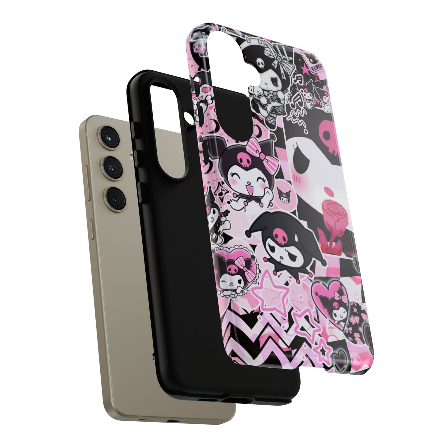 Kuromi Gothic Phone Case, Tough Phone Case, Kawaii Phone Cover, Unique Mobile Accessory, Gifts for Her Kuromi back to school purple kuromi