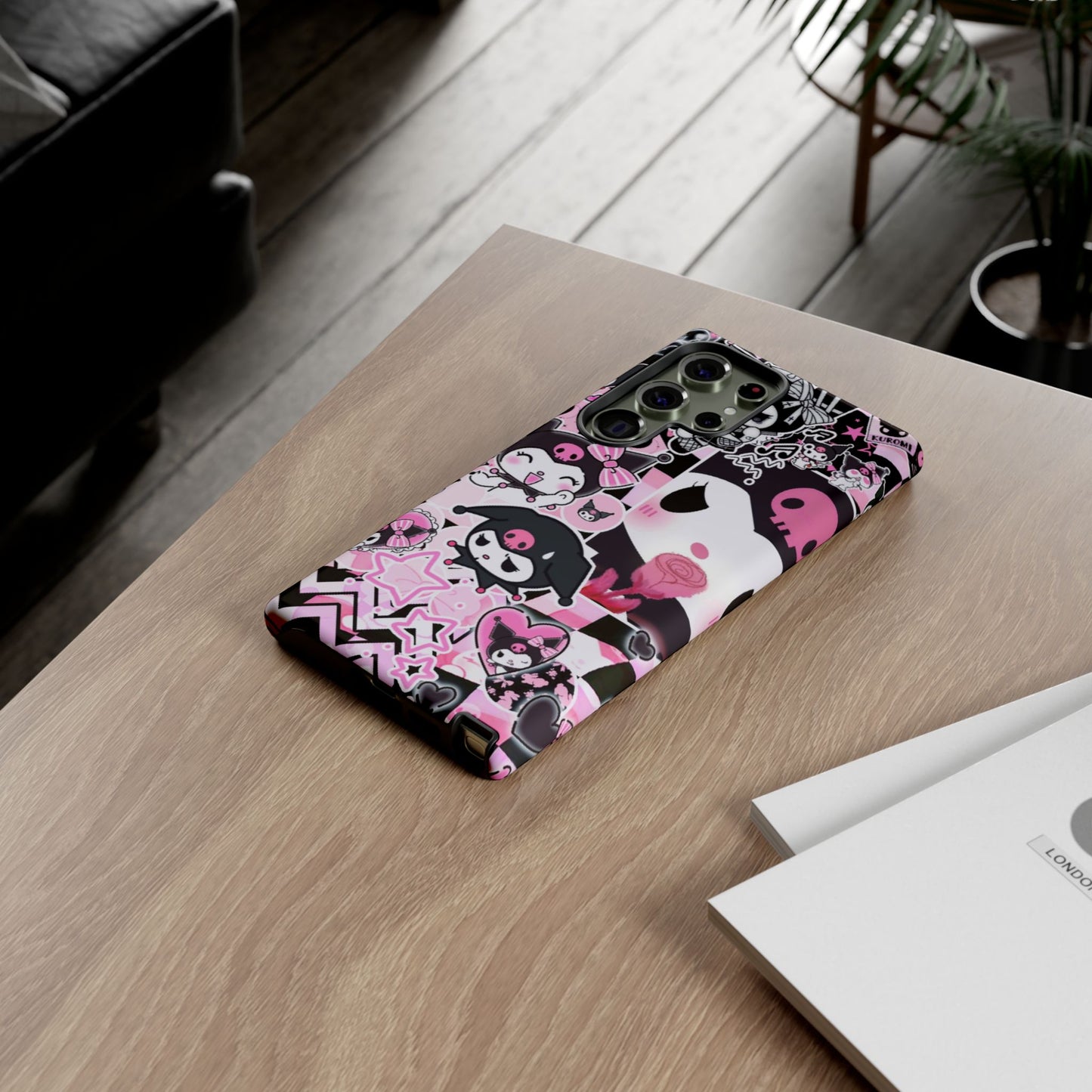 Kuromi Gothic Phone Case, Tough Phone Case, Kawaii Phone Cover, Unique Mobile Accessory, Gifts for Her Kuromi back to school purple kuromi