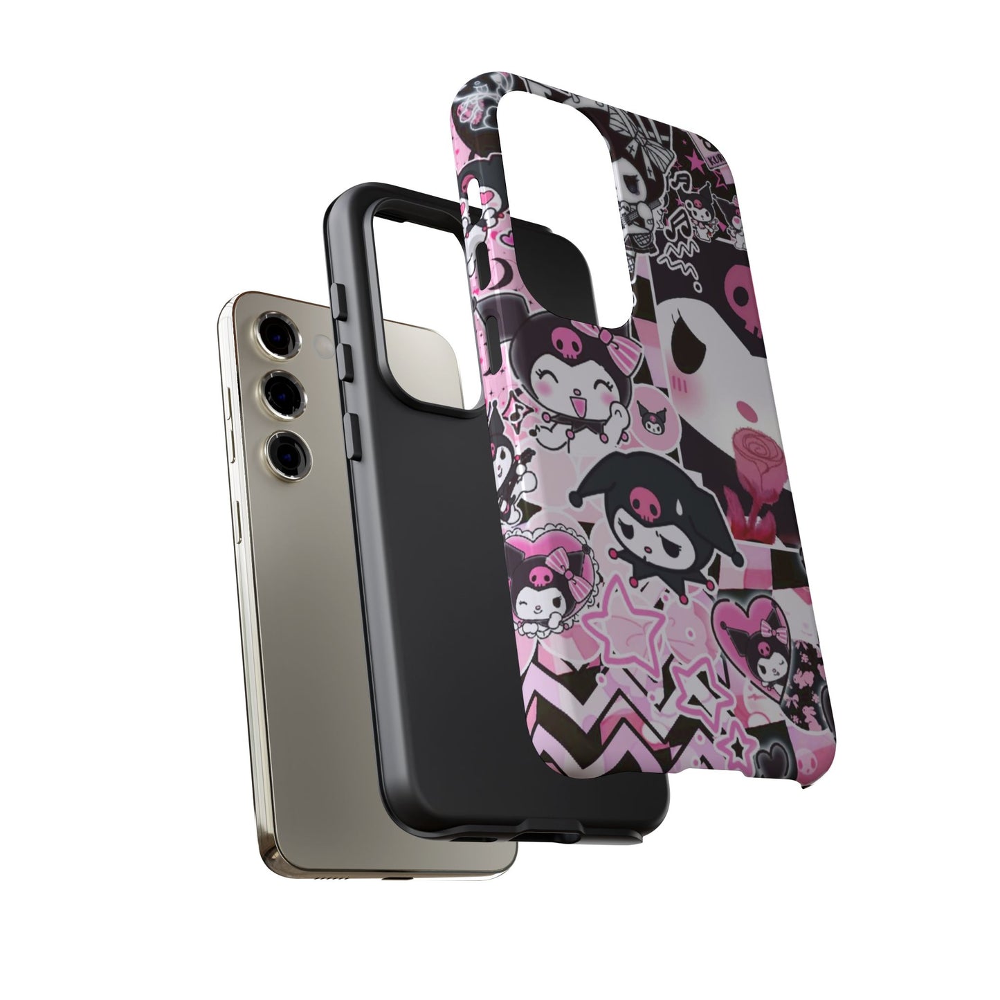 Kuromi Gothic Phone Case, Tough Phone Case, Kawaii Phone Cover, Unique Mobile Accessory, Gifts for Her Kuromi back to school purple kuromi