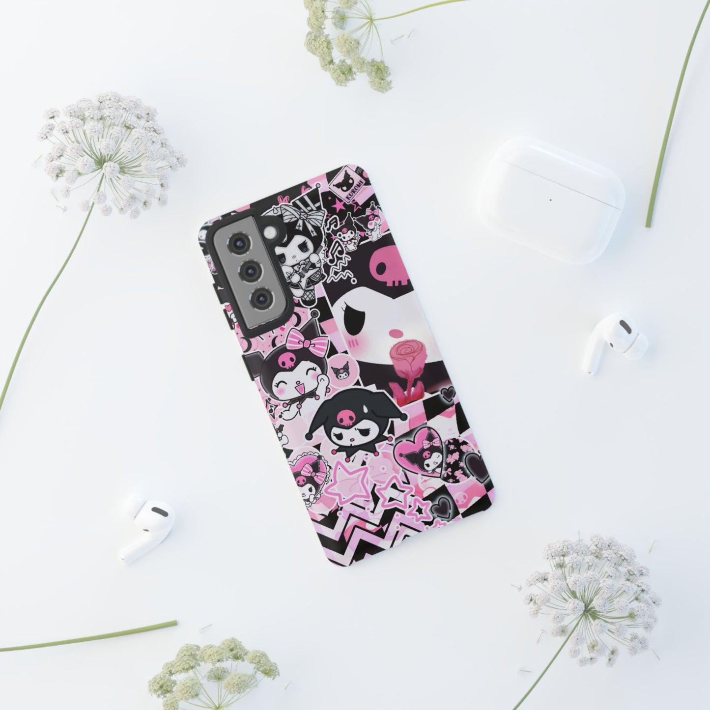 Kuromi Gothic Phone Case, Tough Phone Case, Kawaii Phone Cover, Unique Mobile Accessory, Gifts for Her Kuromi back to school purple kuromi