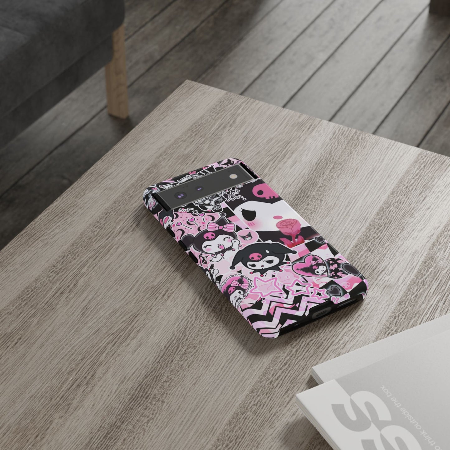 Kuromi Gothic Phone Case, Tough Phone Case, Kawaii Phone Cover, Unique Mobile Accessory, Gifts for Her Kuromi back to school purple kuromi