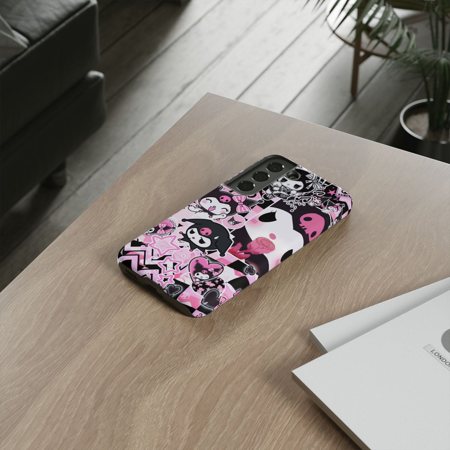 Kuromi Gothic Phone Case, Tough Phone Case, Kawaii Phone Cover, Unique Mobile Accessory, Gifts for Her Kuromi back to school purple kuromi