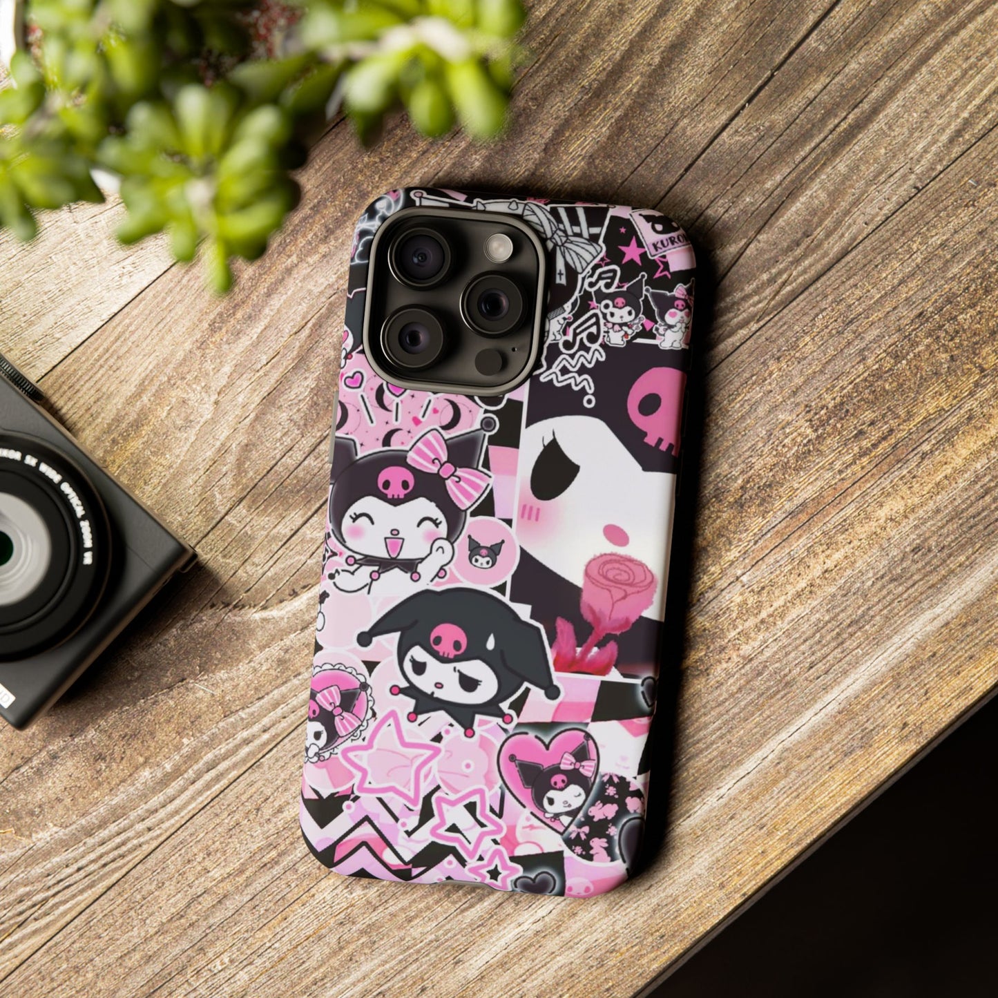Kuromi Gothic Phone Case, Tough Phone Case, Kawaii Phone Cover, Unique Mobile Accessory, Gifts for Her Kuromi back to school purple kuromi