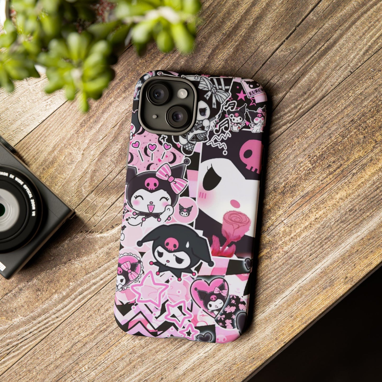 Kuromi Gothic Phone Case, Tough Phone Case, Kawaii Phone Cover, Unique Mobile Accessory, Gifts for Her Kuromi back to school purple kuromi