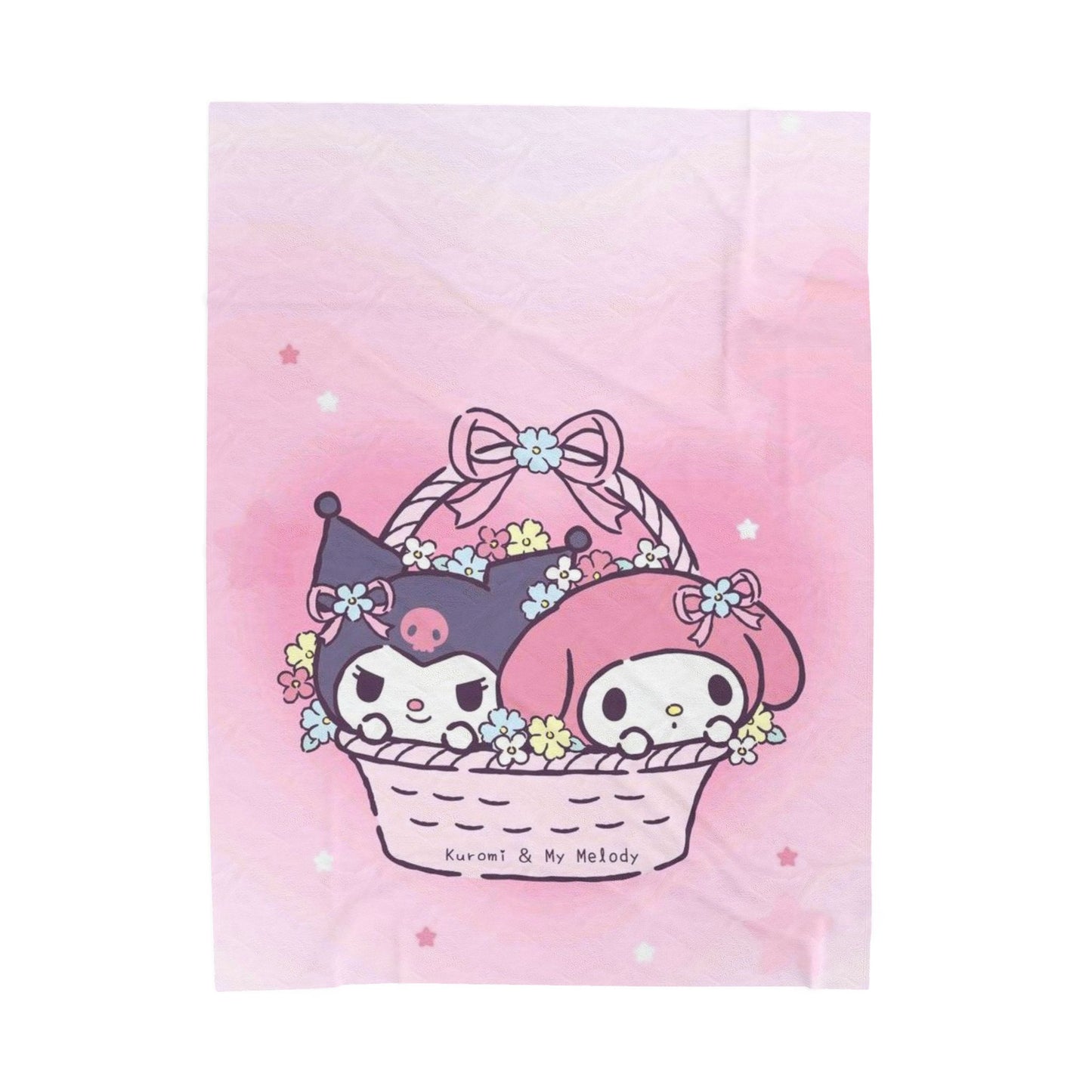 Velveteen Plush Blanket - Cute Kawaii Throw for Cozy Nights, Soft Fleece Bedding, Kids Room Gift, Kuromi Melody Sanrio, Snuggle Blanket