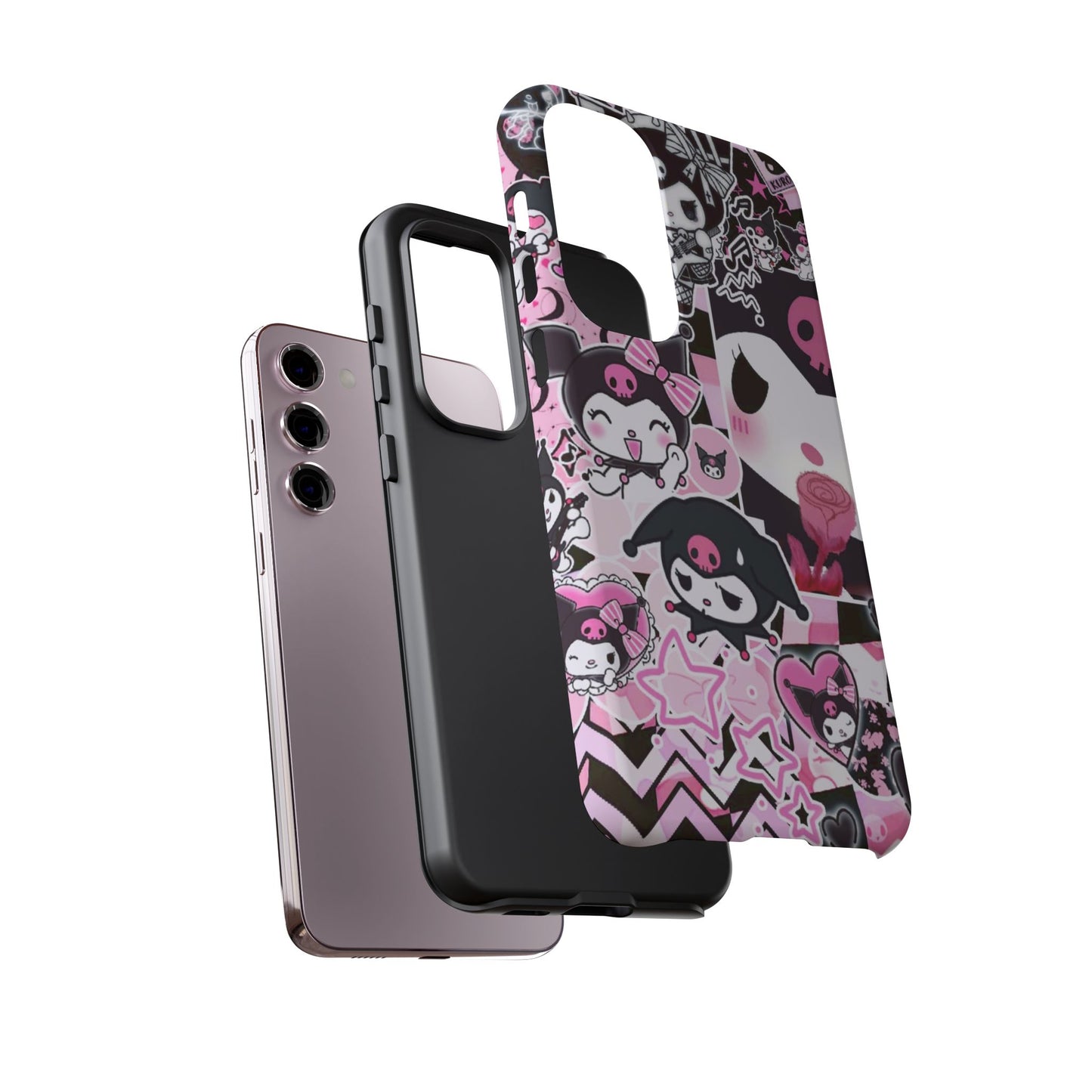 Kuromi Gothic Phone Case, Tough Phone Case, Kawaii Phone Cover, Unique Mobile Accessory, Gifts for Her Kuromi back to school purple kuromi