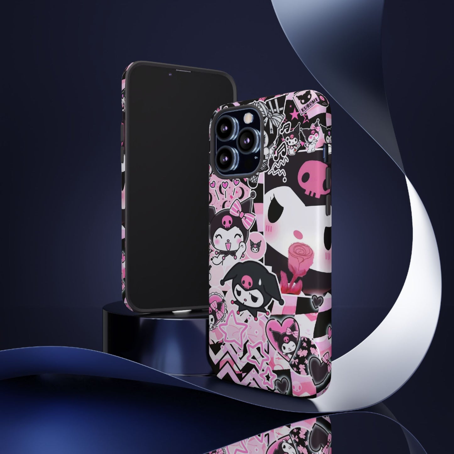 Kuromi Gothic Phone Case, Tough Phone Case, Kawaii Phone Cover, Unique Mobile Accessory, Gifts for Her Kuromi back to school purple kuromi