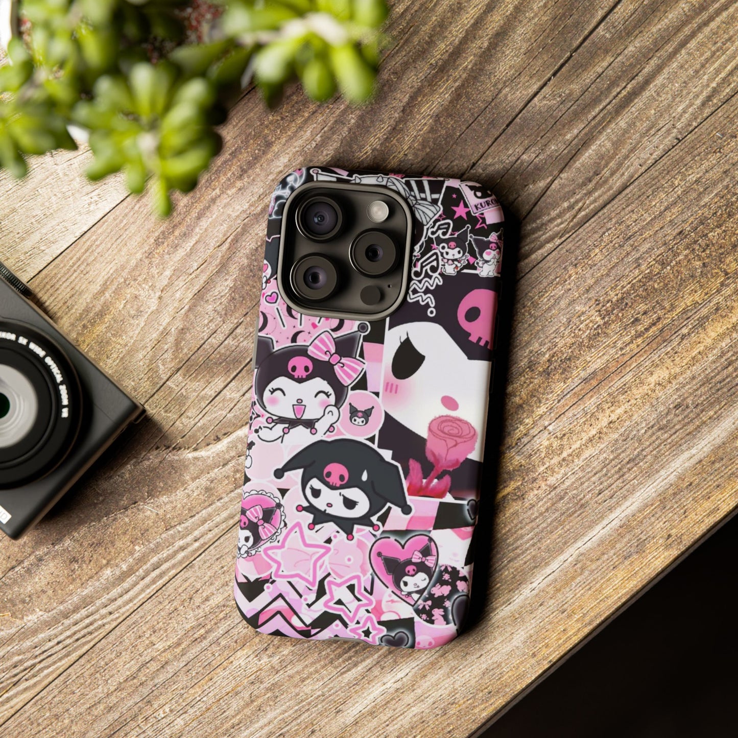 Kuromi Gothic Phone Case, Tough Phone Case, Kawaii Phone Cover, Unique Mobile Accessory, Gifts for Her Kuromi back to school purple kuromi
