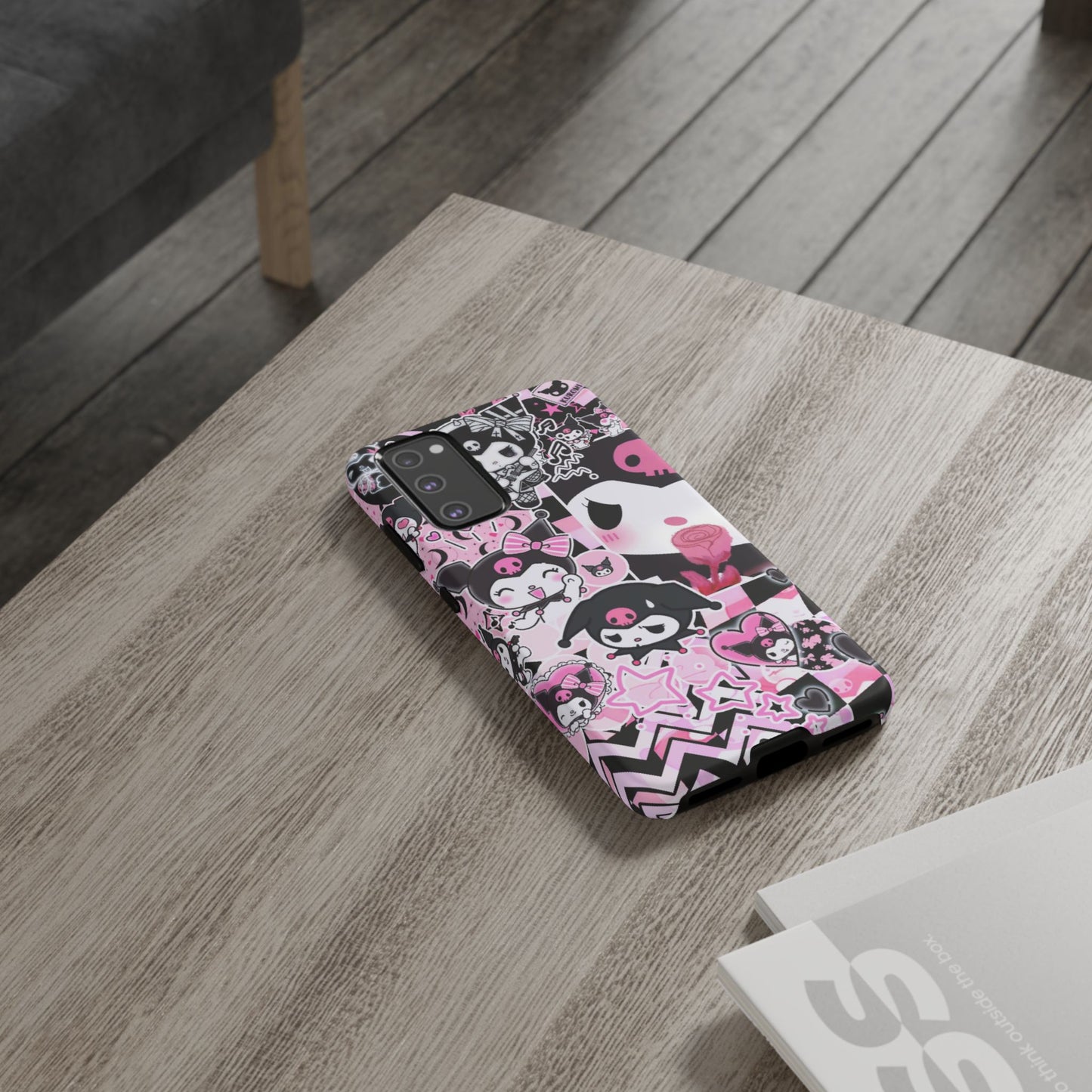 Kuromi Gothic Phone Case, Tough Phone Case, Kawaii Phone Cover, Unique Mobile Accessory, Gifts for Her Kuromi back to school purple kuromi