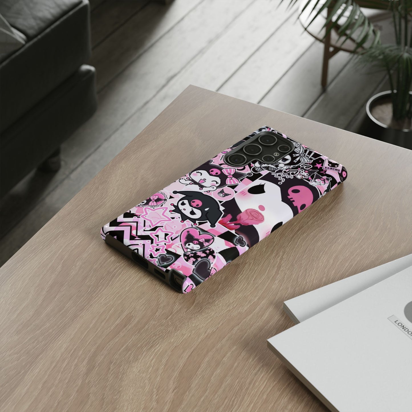 Kuromi Gothic Phone Case, Tough Phone Case, Kawaii Phone Cover, Unique Mobile Accessory, Gifts for Her Kuromi back to school purple kuromi