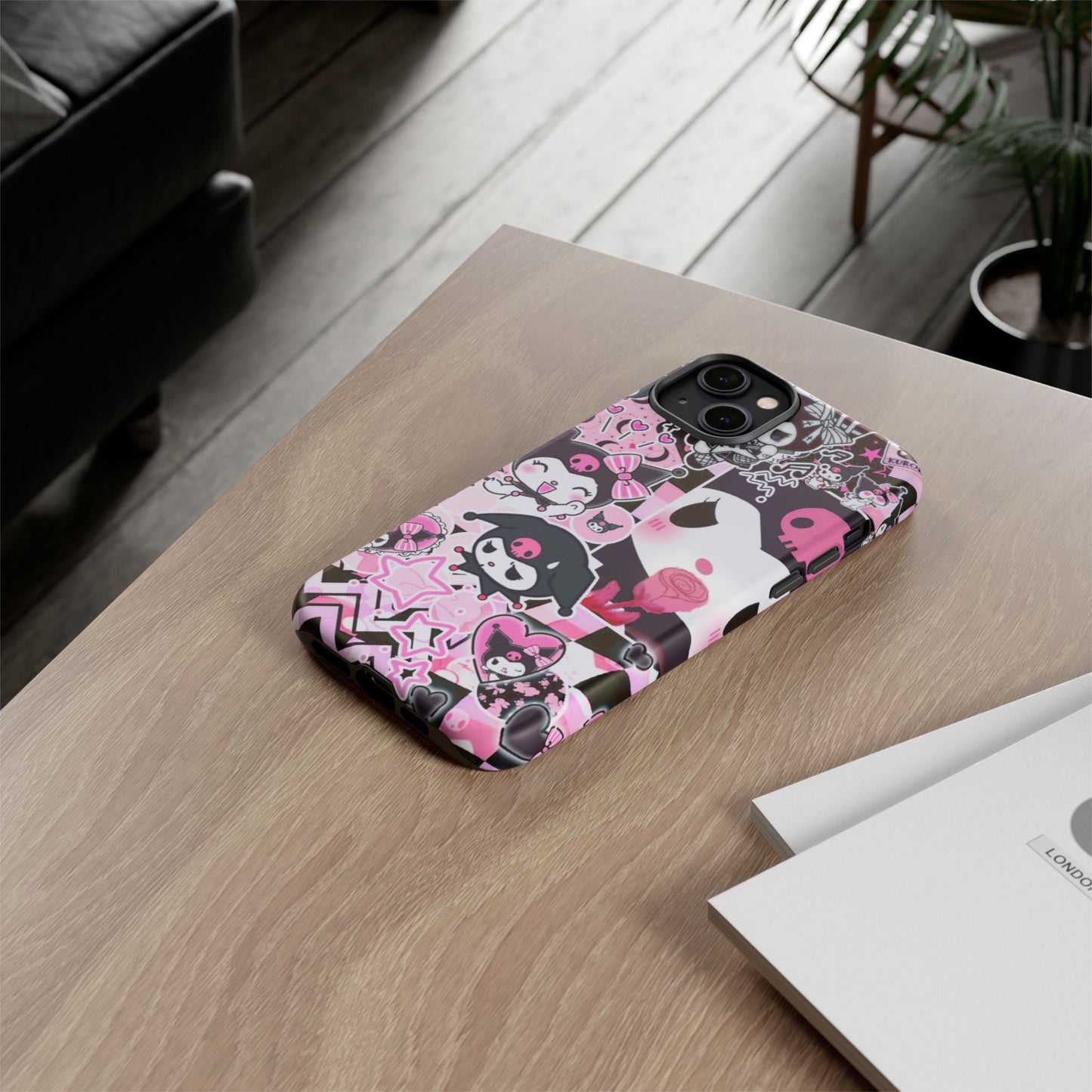 Kuromi Gothic Phone Case, Tough Phone Case, Kawaii Phone Cover, Unique Mobile Accessory, Gifts for Her Kuromi back to school purple kuromi