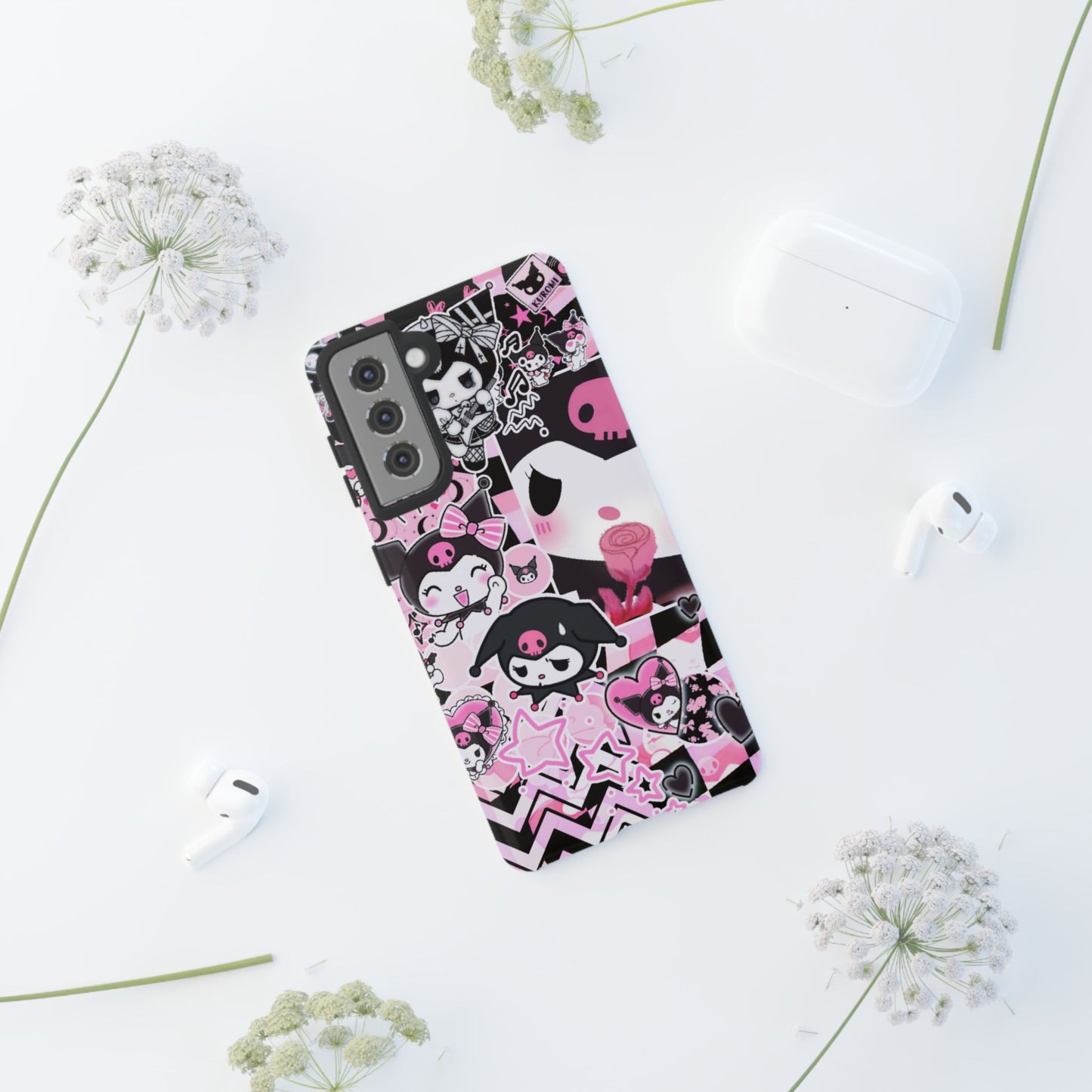 Kuromi Gothic Phone Case, Tough Phone Case, Kawaii Phone Cover, Unique Mobile Accessory, Gifts for Her Kuromi back to school purple kuromi