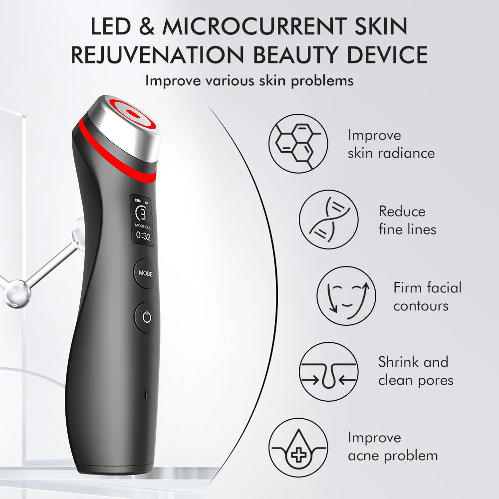 UBilli 6-in-1 GlowBoost Facial Device – Lift, Tighten, Brighten & Clear