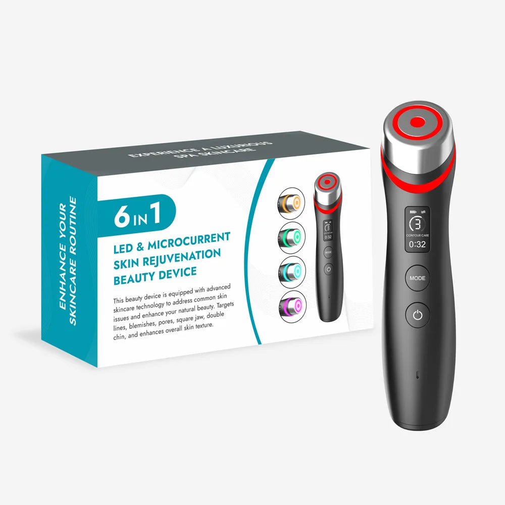 UBilli 6-in-1 GlowBoost Facial Device – Lift, Tighten, Brighten & Clear