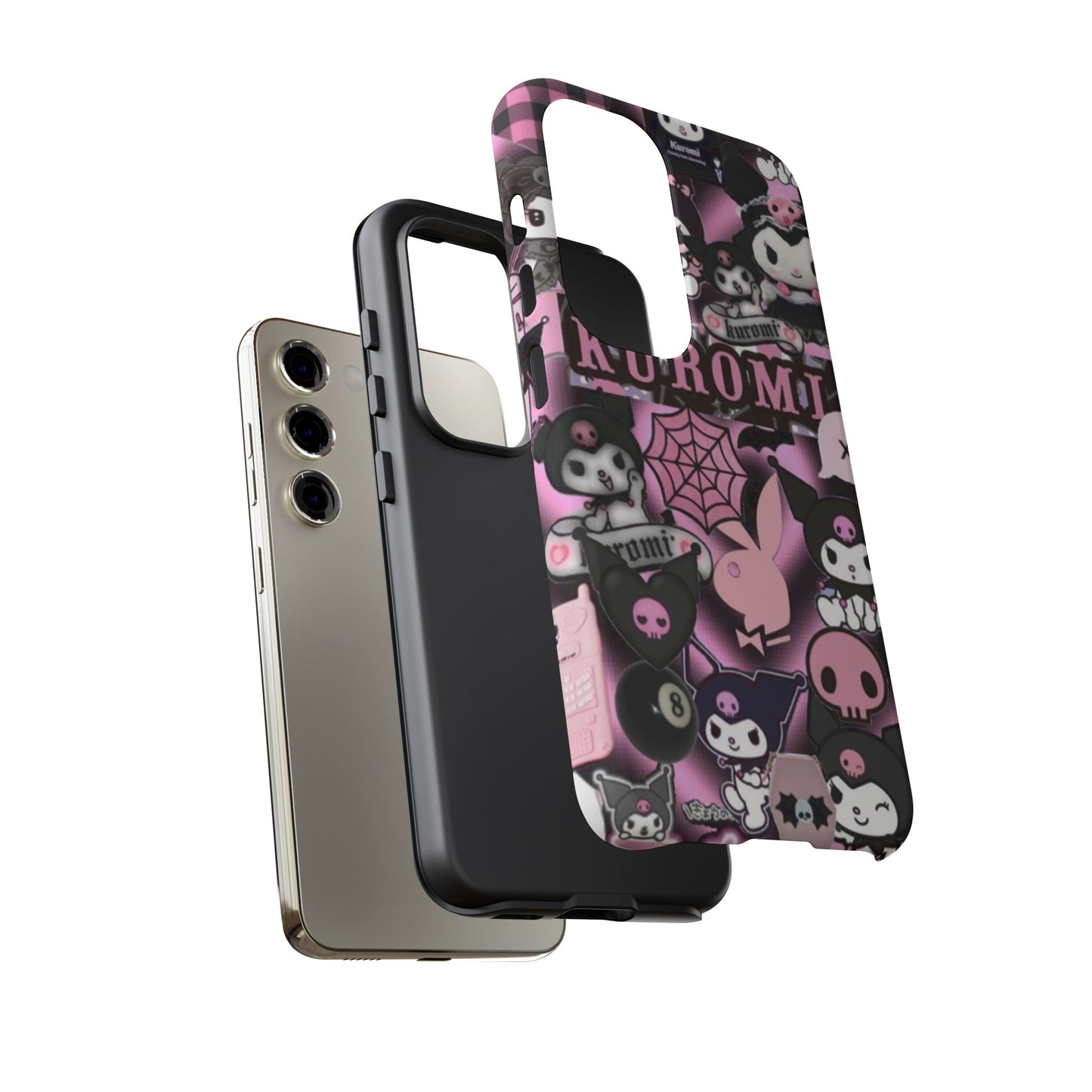 Kuromi Gothic Phone Case, Tough Phone Case Kawaii Phone Cover, Mobile Accessory, Gifts for Her Kuromi back to school, iPhone, Samsung sanrio