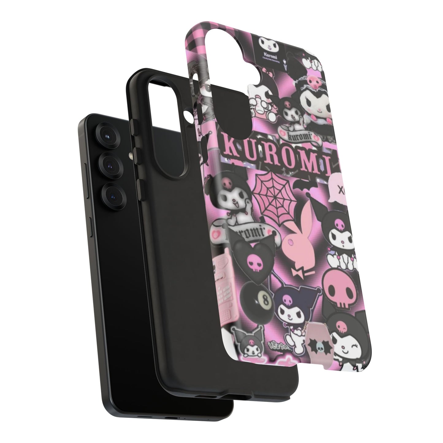 Kuromi Gothic Phone Case, Tough Phone Case Kawaii Phone Cover, Mobile Accessory, Gifts for Her Kuromi back to school, iPhone, Samsung sanrio