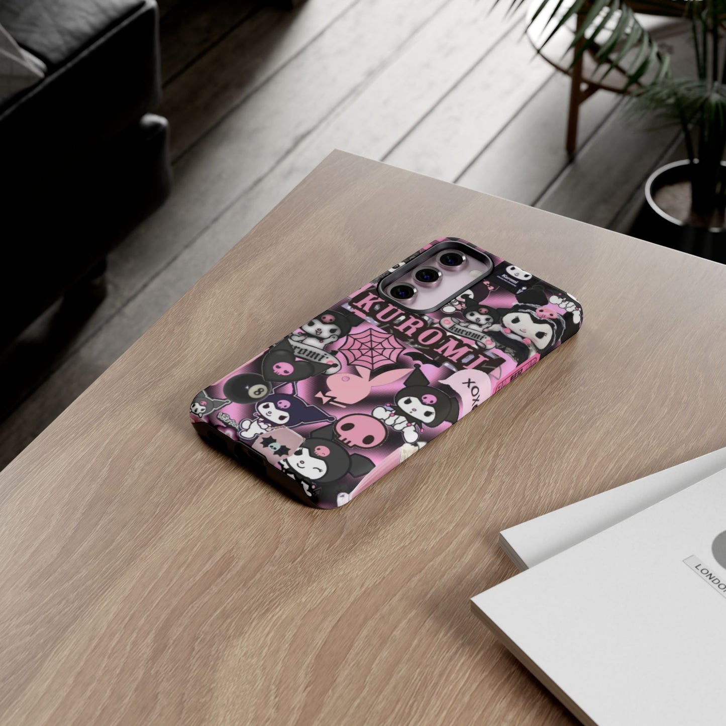 Kuromi Gothic Phone Case, Tough Phone Case Kawaii Phone Cover, Mobile Accessory, Gifts for Her Kuromi back to school, iPhone, Samsung sanrio