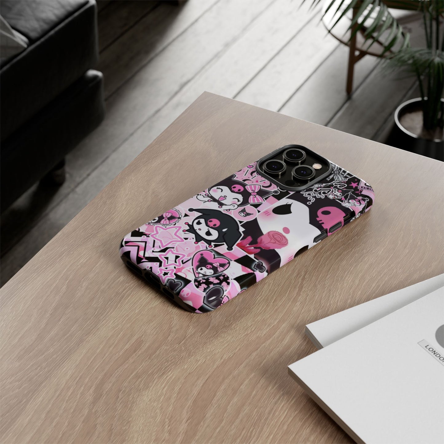 Kuromi Gothic Phone Case, Tough Phone Case, Kawaii Phone Cover, Unique Mobile Accessory, Gifts for Her Kuromi back to school purple kuromi