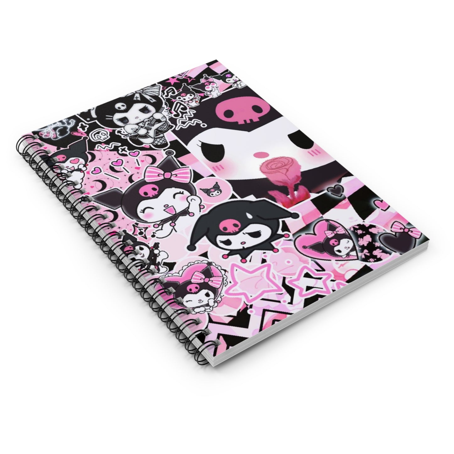 Kuromi Gothic Notebook, Gifts for Her, Ruled Line Spiral Journal, Back to School, Purple Kuromi, Pink Kuromi, Sanrio Cartoon, Kawaii Diary,
