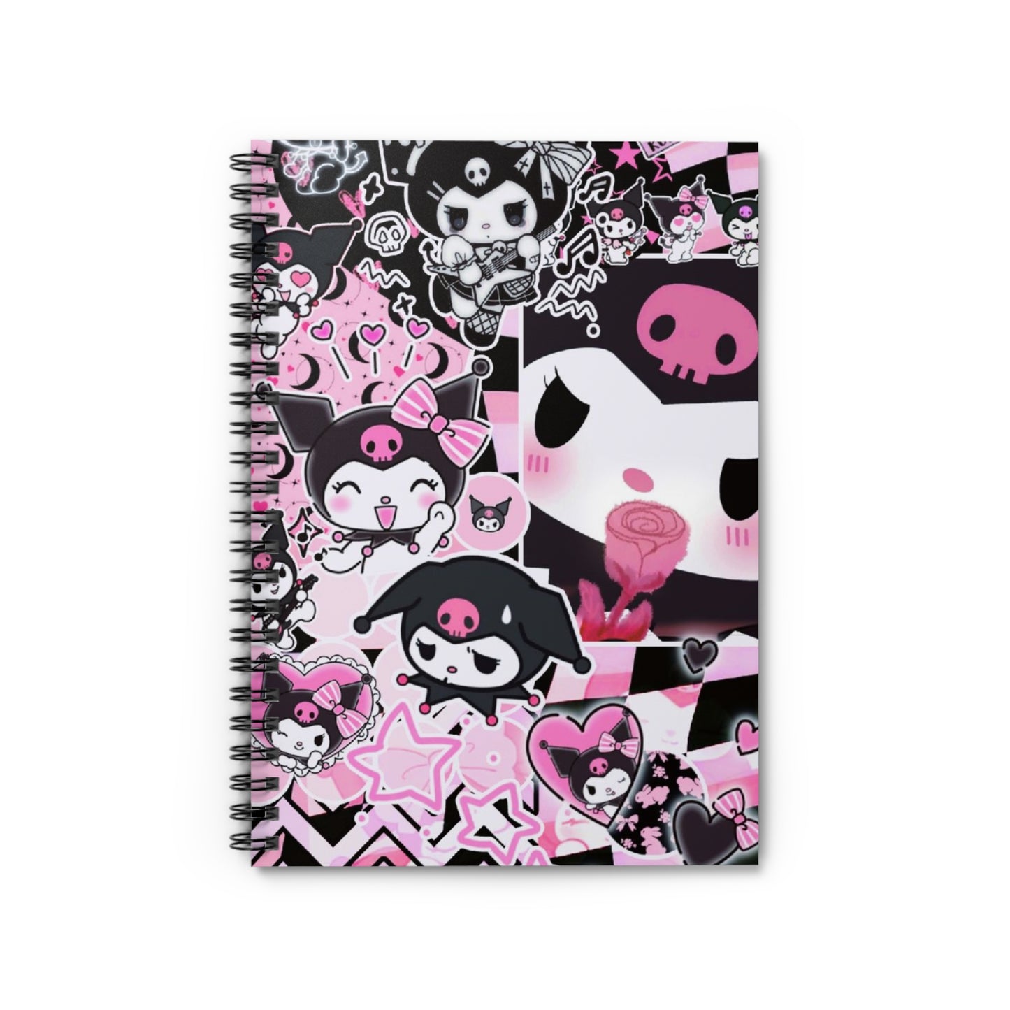 Kuromi Gothic Notebook, Gifts for Her, Ruled Line Spiral Journal, Back to School, Purple Kuromi, Pink Kuromi, Sanrio Cartoon, Kawaii Diary,