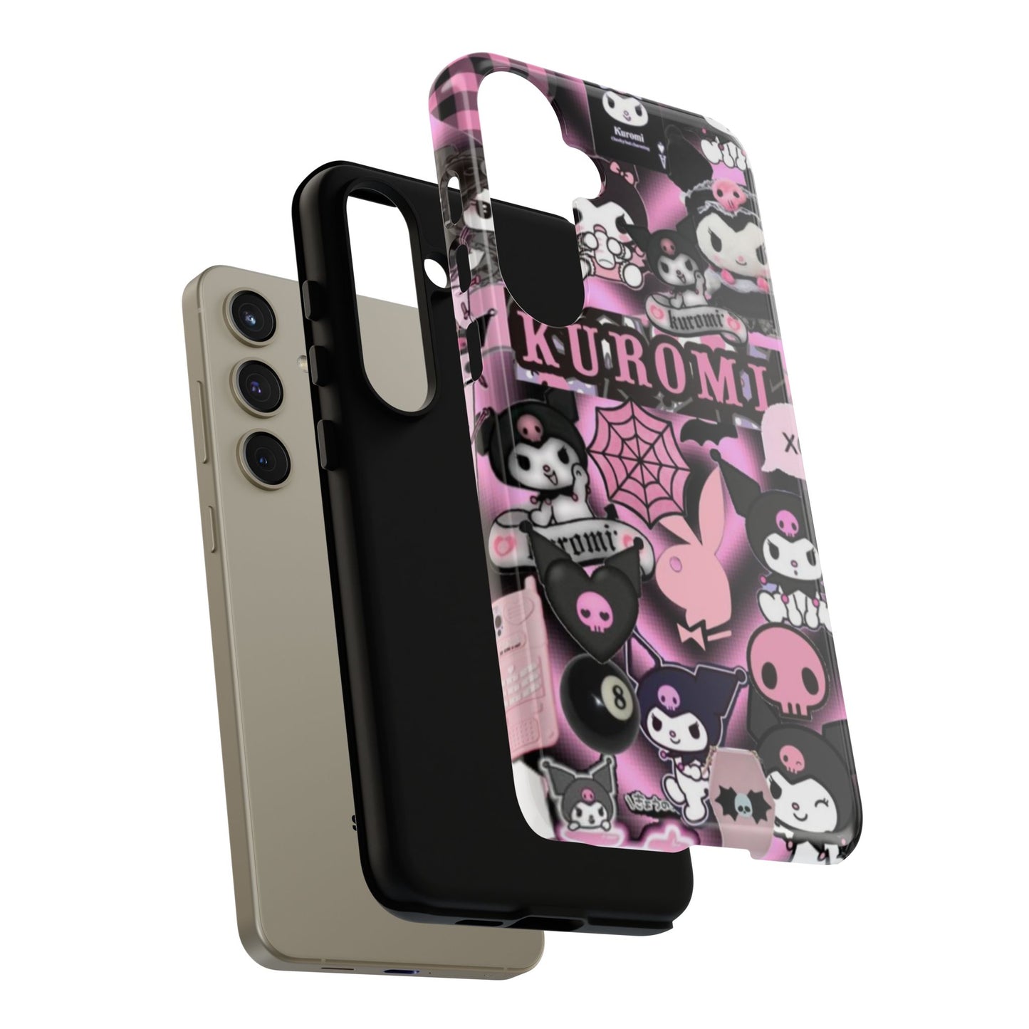Kuromi Gothic Phone Case, Tough Phone Case Kawaii Phone Cover, Mobile Accessory, Gifts for Her Kuromi back to school, iPhone, Samsung sanrio
