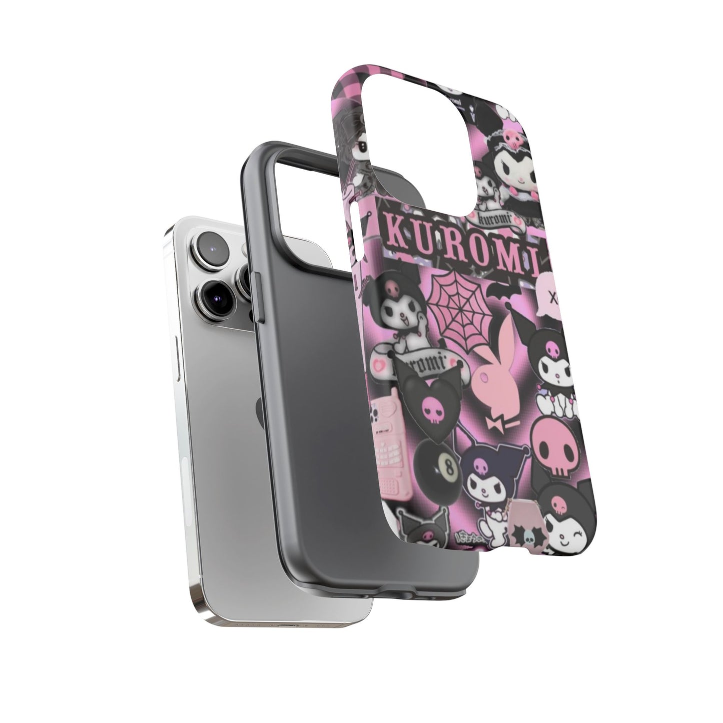 Kuromi Gothic Phone Case, Tough Phone Case Kawaii Phone Cover, Mobile Accessory, Gifts for Her Kuromi back to school, iPhone, Samsung sanrio