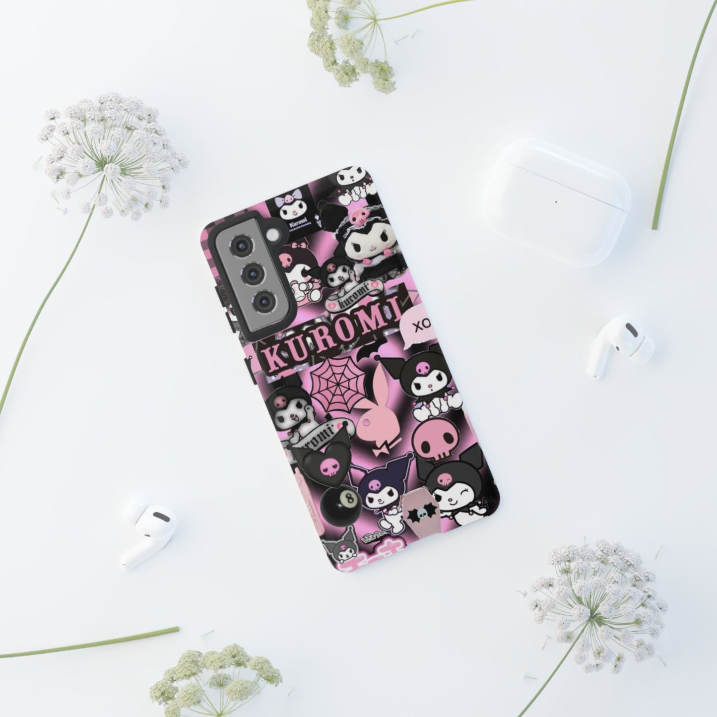 Kuromi Gothic Phone Case, Tough Phone Case Kawaii Phone Cover, Mobile Accessory, Gifts for Her Kuromi back to school, iPhone, Samsung sanrio