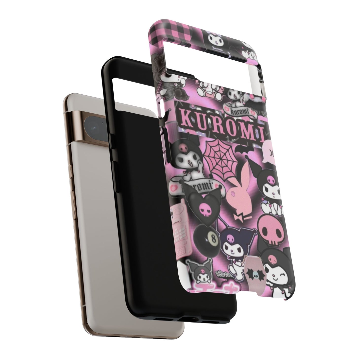 Kuromi Gothic Phone Case, Tough Phone Case Kawaii Phone Cover, Mobile Accessory, Gifts for Her Kuromi back to school, iPhone, Samsung sanrio