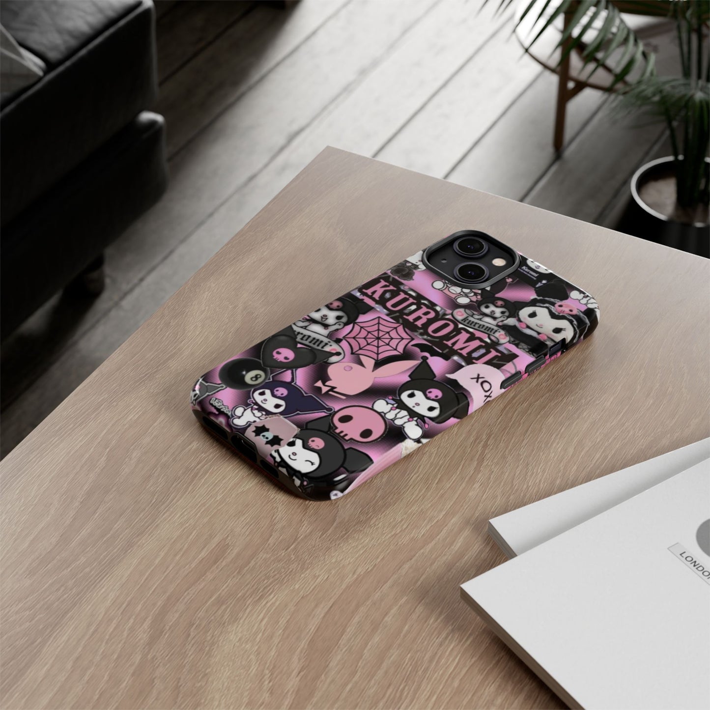 Kuromi Gothic Phone Case, Tough Phone Case Kawaii Phone Cover, Mobile Accessory, Gifts for Her Kuromi back to school, iPhone, Samsung sanrio