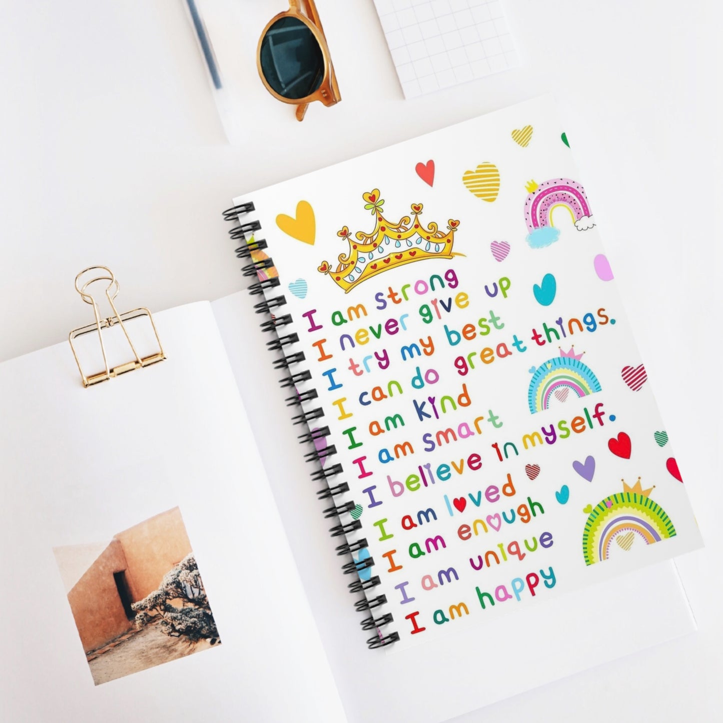 Empowering Spiral Notebook - Inspirational Quotes, Perfect for Journaling, School, Self-Discovery, Gifts, Home Office, School Supplies