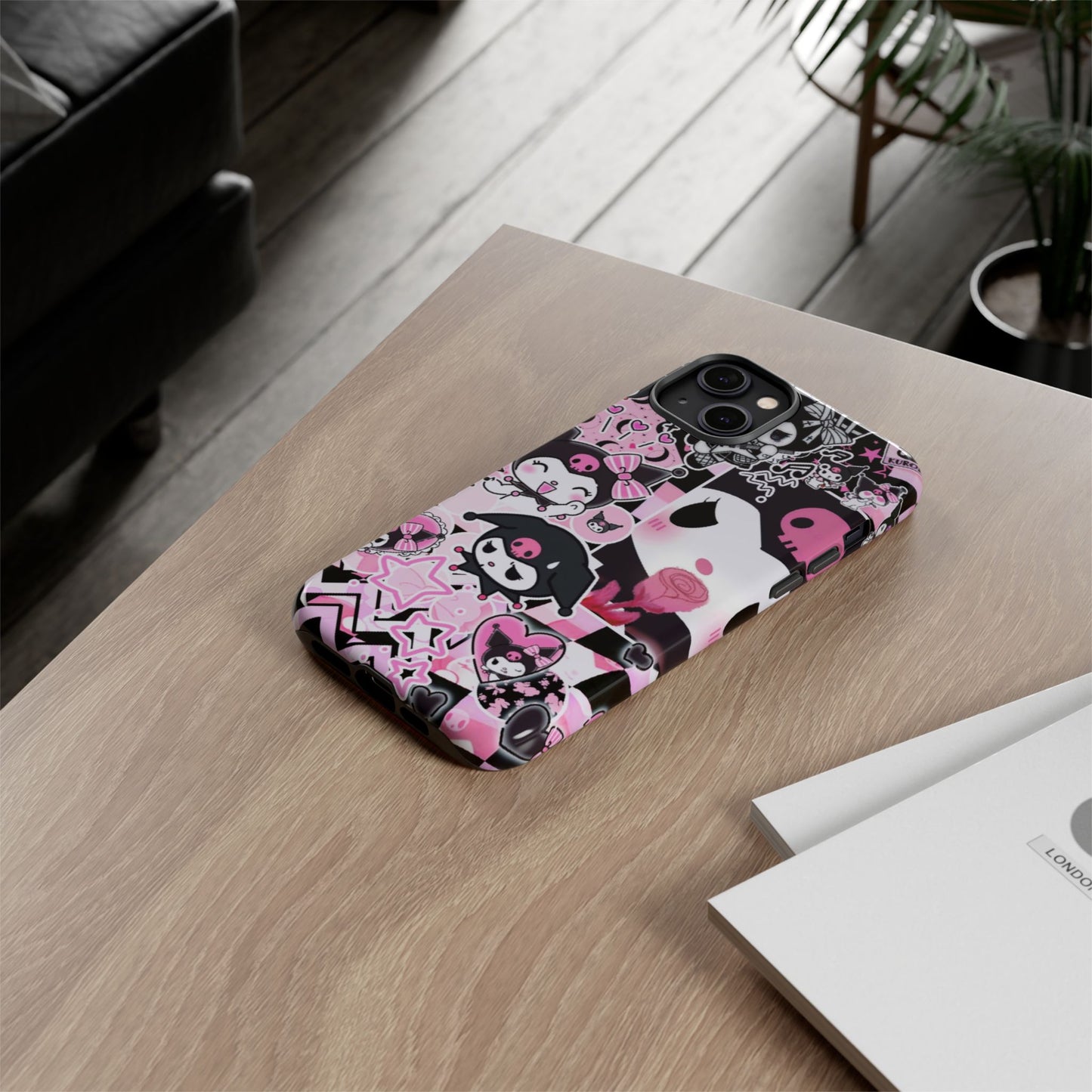 Kuromi Gothic Phone Case, Tough Phone Case, Kawaii Phone Cover, Unique Mobile Accessory, Gifts for Her Kuromi back to school purple kuromi