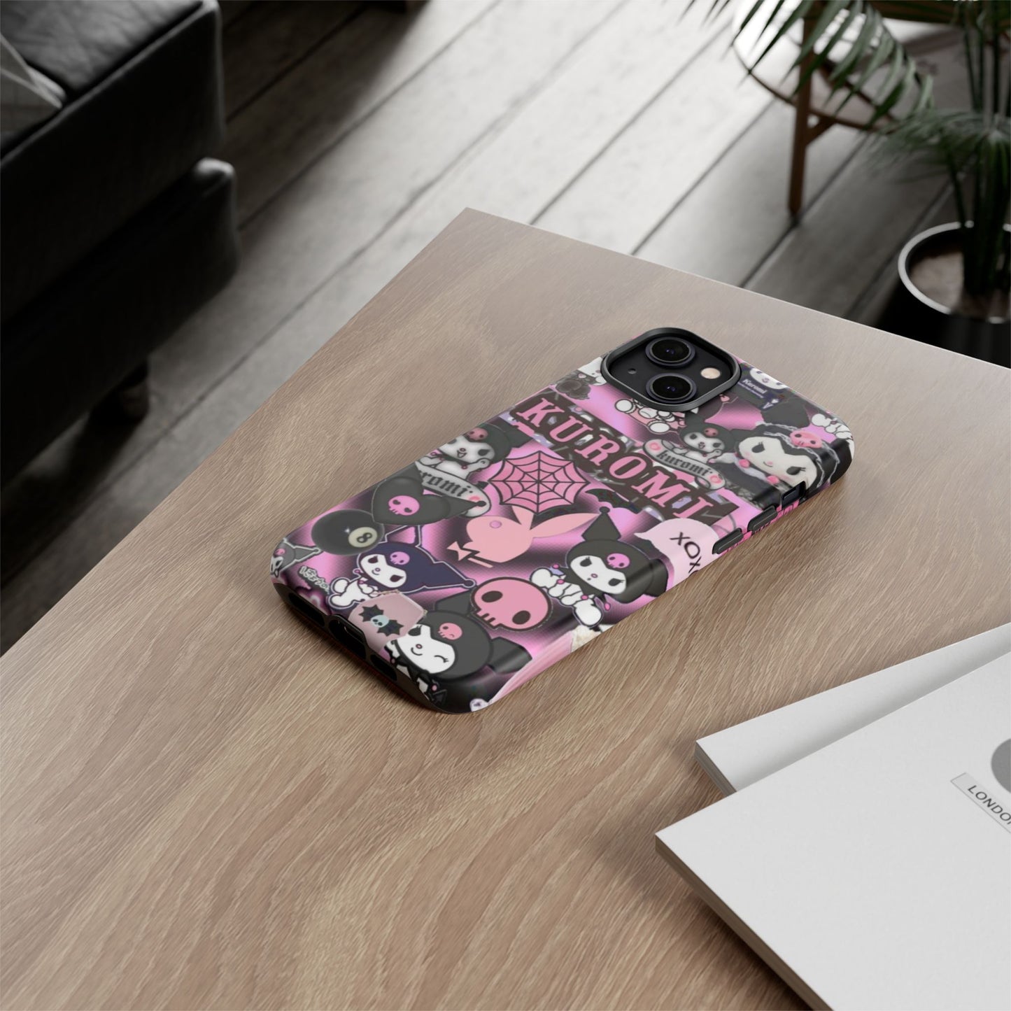 Kuromi Gothic Phone Case, Tough Phone Case Kawaii Phone Cover, Mobile Accessory, Gifts for Her Kuromi back to school, iPhone, Samsung sanrio